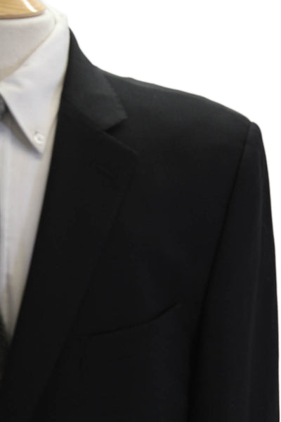 Banana Republic Mens Classic Black 100% Wool Suit Jacket Button Size 42