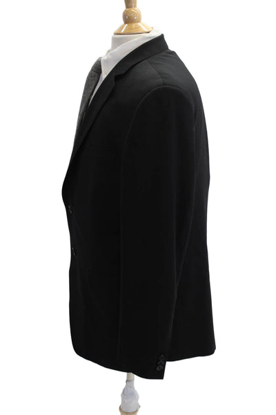 Banana Republic Mens Classic Black 100% Wool Suit Jacket Button Size 42