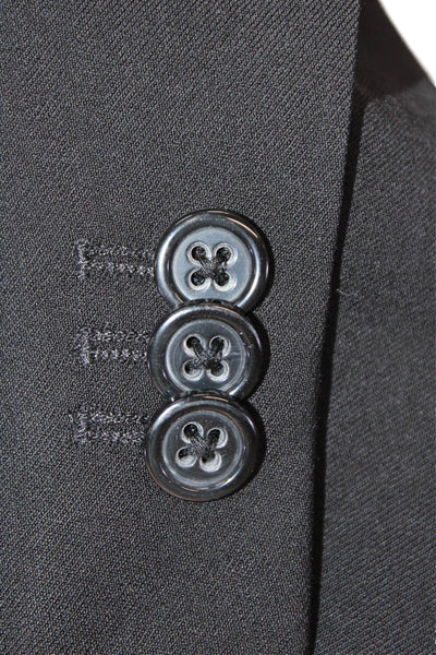 Banana Republic Mens Classic Black 100% Wool Suit Jacket Button Size 42