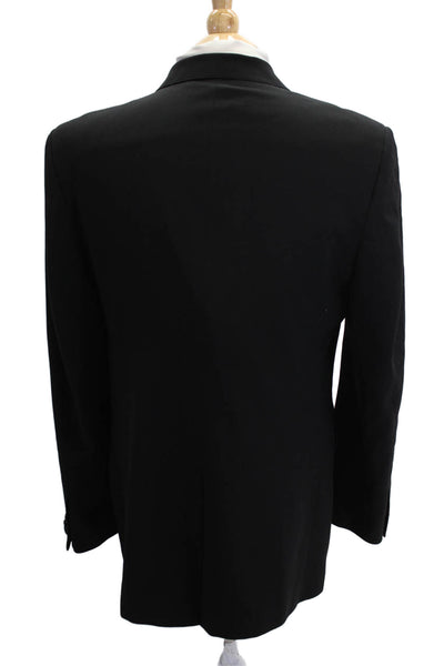 Banana Republic Mens Classic Black 100% Wool Suit Jacket Button Size 42