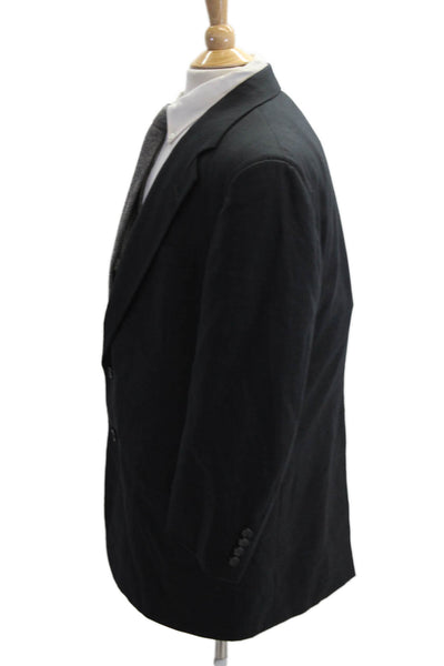Tom James Mens Black Wool Blend Classic Suit Jacket Size 41
