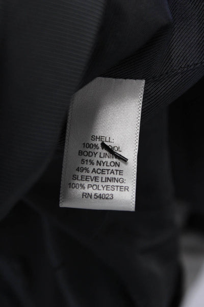 Lanificio Men's Suit Jacket Dark Gray Wool Button Solid Size 46