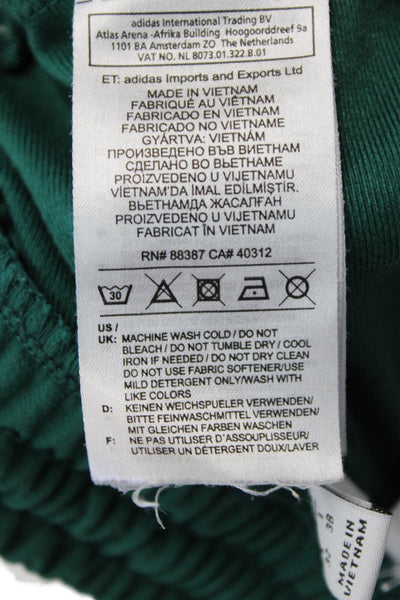 Adidas Mens Green Striped Sweatpants Zip 26in Inseam Size XS