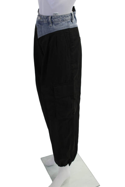 BLANKNYC Womens Black Cargo Jogger Pants Size 25