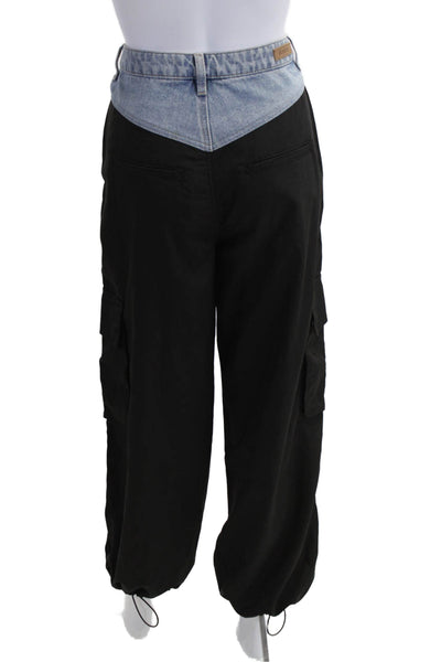 BLANKNYC Womens Black Cargo Jogger Pants Size 25