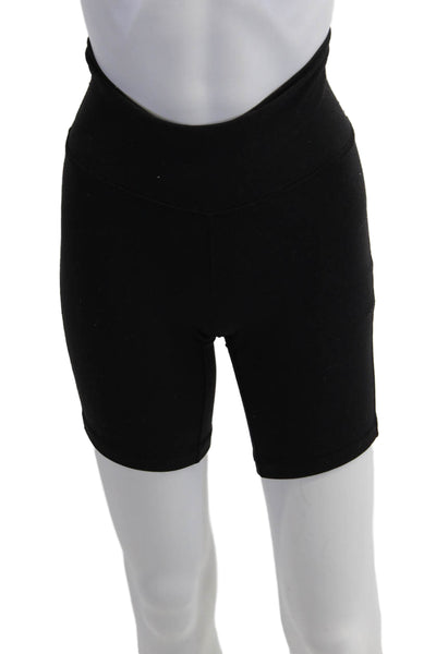 TNA Unisex Biker Shorts Black Nylon Blend Size XS