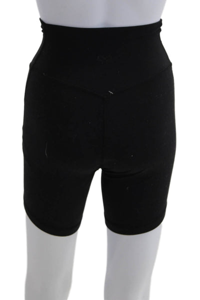 TNA Unisex Biker Shorts Black Nylon Blend Size XS