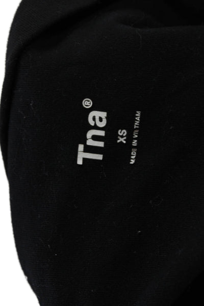 TNA Unisex Biker Shorts Black Nylon Blend Size XS