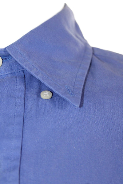Polo Ralph Lauren Mens Button Front Long Sleeve Collared Shirt Blue Size Medium