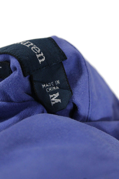 Polo Ralph Lauren Mens Button Front Long Sleeve Collared Shirt Blue Size Medium