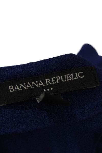 Banana Republic Womens Dark Blue Shift Dress 3/4 Sleeve Polyester Size 2P