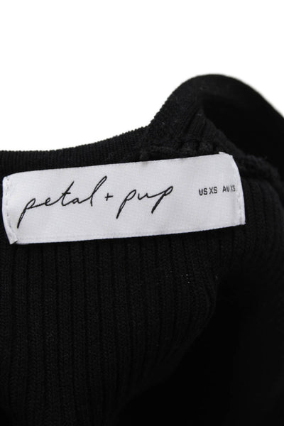 Petal + Pup Women Bodycon Sweater Dress Black Size XS