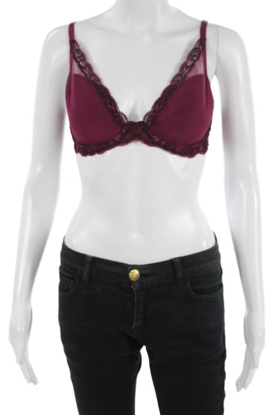 Natori Womens Balconette Under Wire Bra Purple Black Size 34 D