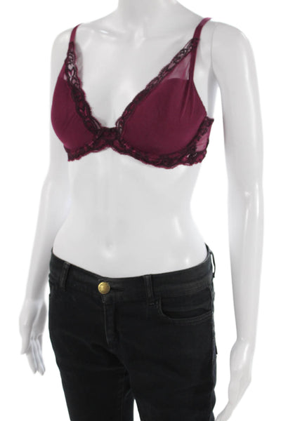 Natori Womens Balconette Under Wire Bra Purple Black Size 34 D