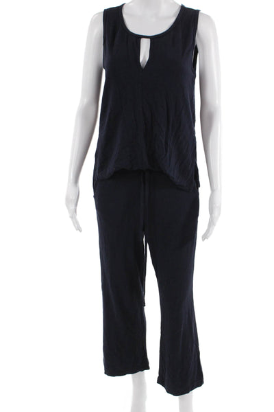 Cabi Women Jumpsuit Outfit Dark Blue Scoop Neck Sleeveless Size XS
