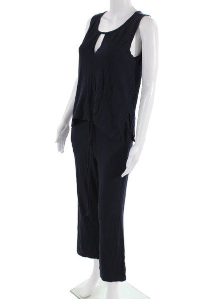 Cabi Women Jumpsuit Outfit Dark Blue Scoop Neck Sleeveless Size XS