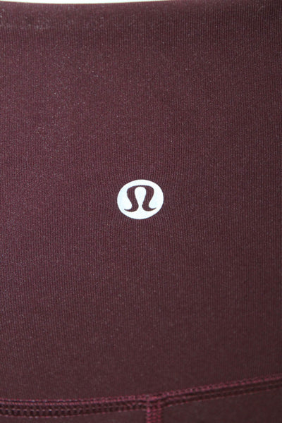 Lululemon Women Ankle Cropped Leggings Brown Nylon Solid Size 2