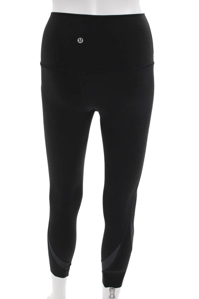 Lululemon Womens Ankle Leggings Black Nylon Sports Size 2
