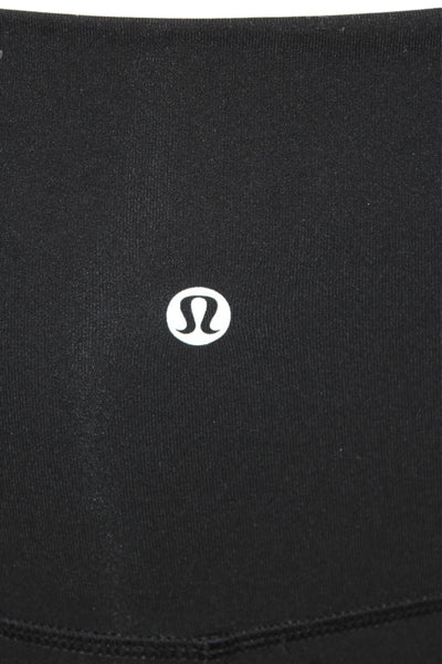 Lululemon Womens Ankle Leggings Black Nylon Sports Size 2