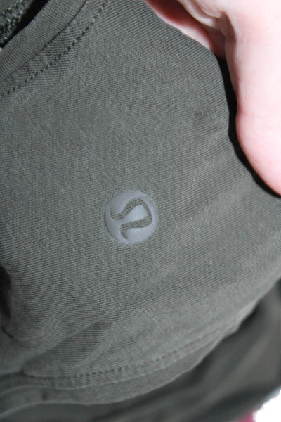 Lululemon Women Basic Green Tank Nylon Round Neck Sleeveless Size 6
