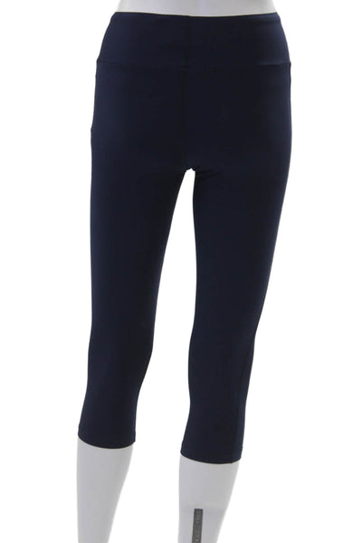 Running Bare Womens Capri Leggings Dark Blue Size 2