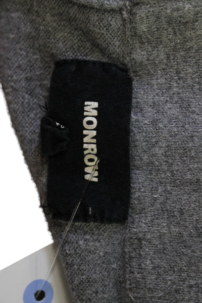 Monrow Women Sweatpants Gray Animal Print Cotton Cashmere Size XS