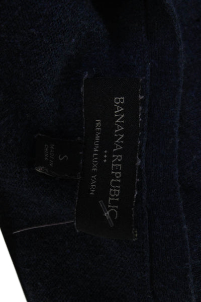 Banana Republic Women Dark Blue V Neck Pullover Sweater Long Sleeve Size S