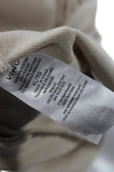 Vince Womens Maxi Tank Dress Sleeveless Beige Crew Neck Size XL