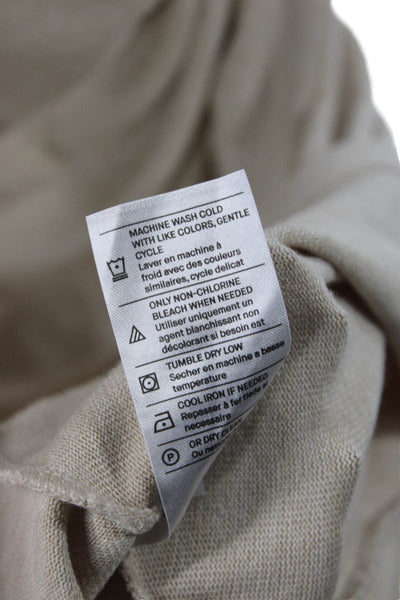 Vince Womens Maxi Tank Dress Sleeveless Beige Crew Neck Size XL