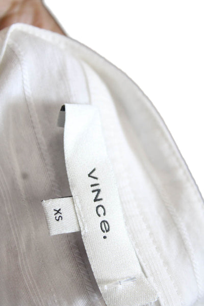 Vince Women Tunic Blouse White Long Sleeve Size XS