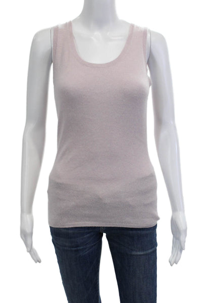 Repeat Women Pink Cashmere Tank Round Neck Basic Size XS