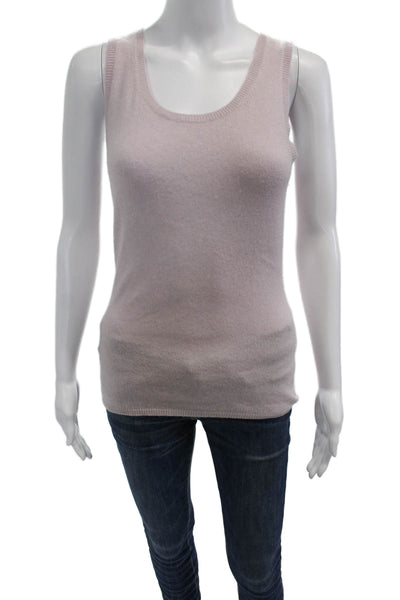 Repeat Women Pink Cashmere Tank Round Neck Basic Size XS