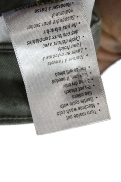 Paige Black Label Women Ankle Skinny Jeans Army Green Mid Rise Size 25