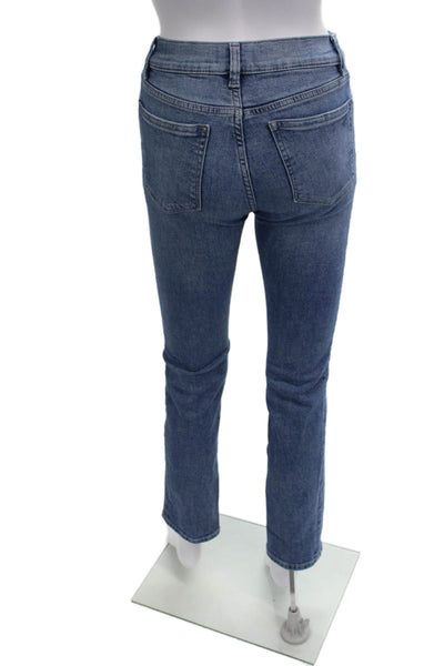 DL1961 Women Ankle Straight Jeans Blue High Rise Button Size 25