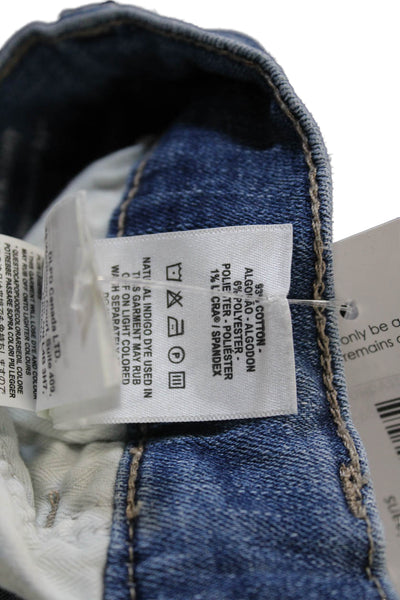 DL1961 Women Ankle Straight Jeans Blue High Rise Button Size 25