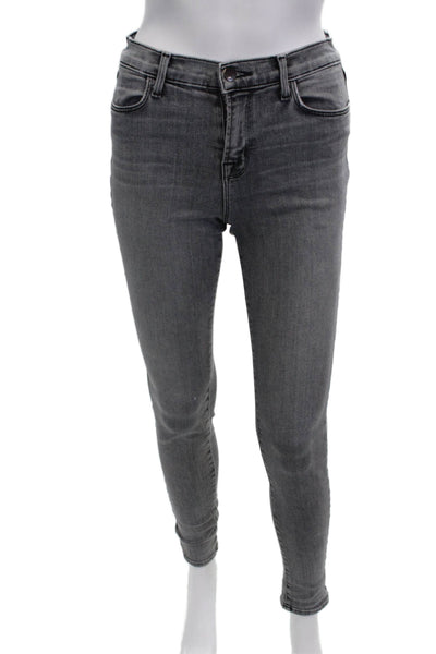J Brand Womens Gray Skinny Ankle High Rise Jeans Size 25