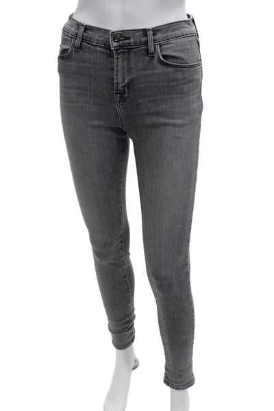 J Brand Womens Gray Skinny Ankle High Rise Jeans Size 25
