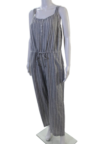 Rails Women Jumpsuit Gray Striped Sleeveless Round Neck Petite Size S