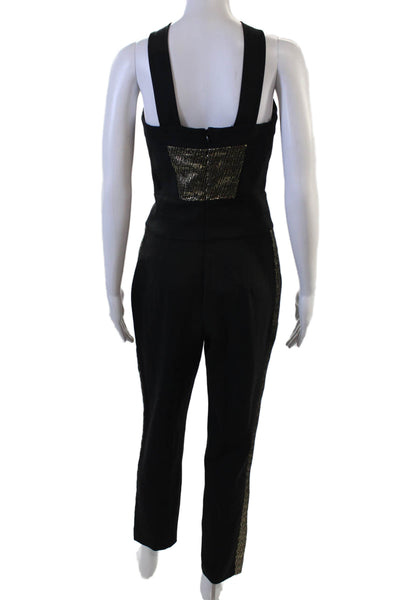 Milly Women Halter Sleeveless Jumpsuit Black Size 2
