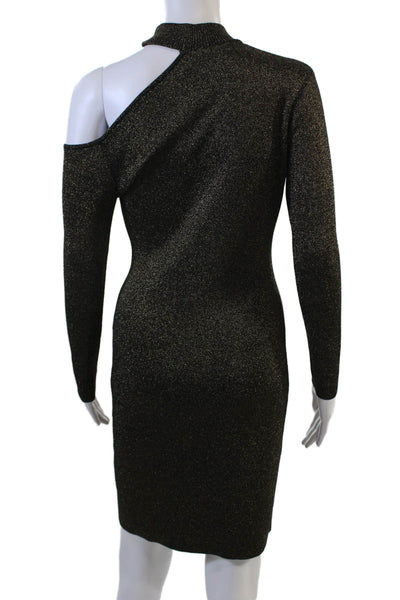 ALC Women Bodycon Sweater Dress Black Mock Neck Long Sleeve Size S