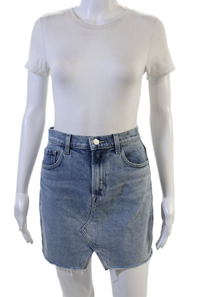 J Brand, Womens Blue Mini A-Line Skirt Size 26
