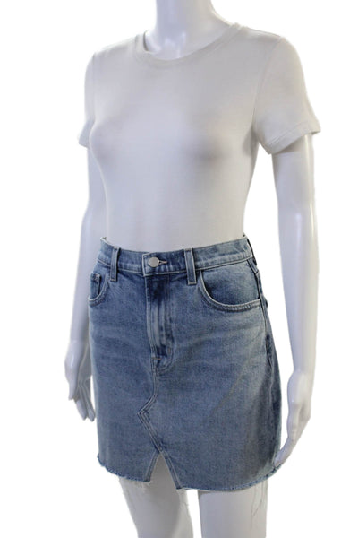 J Brand, Womens Blue Mini A-Line Skirt Size 26