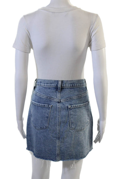 J Brand, Womens Blue Mini A-Line Skirt Size 26