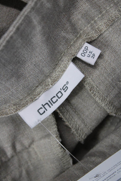 Chicos Women Cropped Dress Pants Gray Size 00