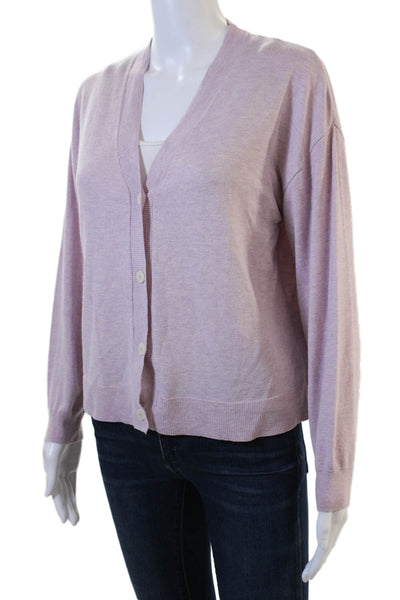 MNG Unisex Pink V-Neck Cardigan Long Sleeve Size M