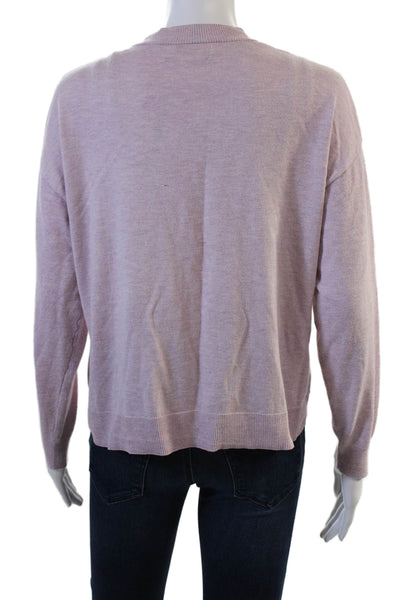 MNG Unisex Pink V-Neck Cardigan Long Sleeve Size M