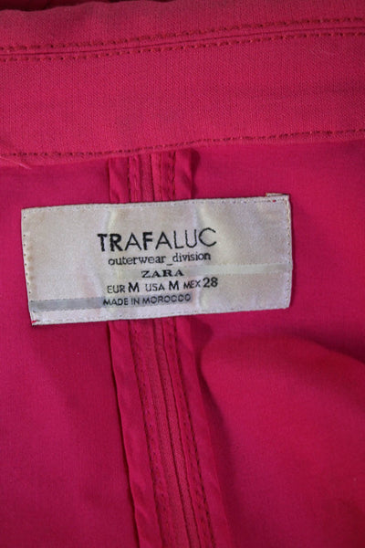 Zara Trafaluc Women Biker Motorcycle Jacket Pink Size M