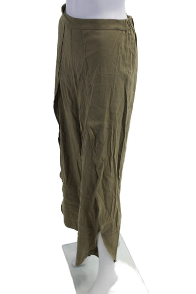 Drew Women Army Green Linen-Blend Pants Size S