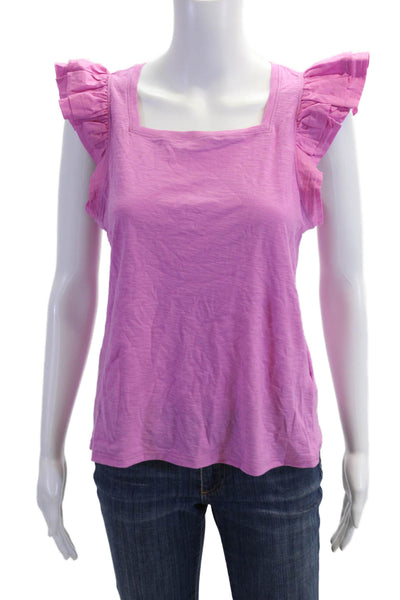 Nation LTD Womens Pink Basic Square Neck Tank Sleeveless Size S