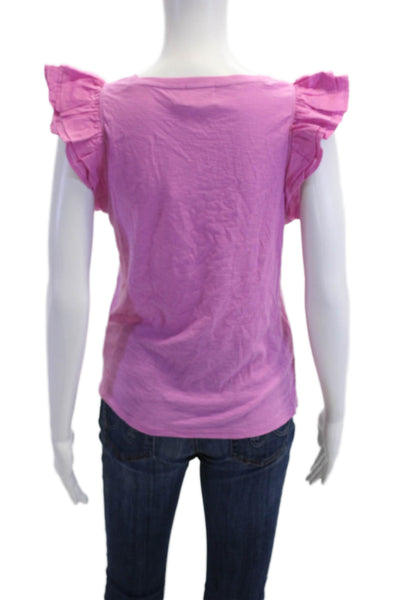 Nation LTD Womens Pink Basic Square Neck Tank Sleeveless Size S